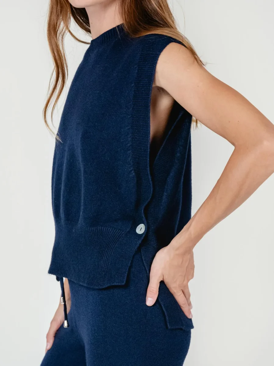 GILET APERTO BLU - immagine 5