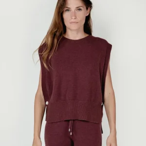 GILET APERTO BORDEAUX