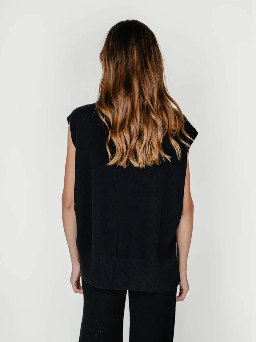 GILET APERTO NERO - immagine 5