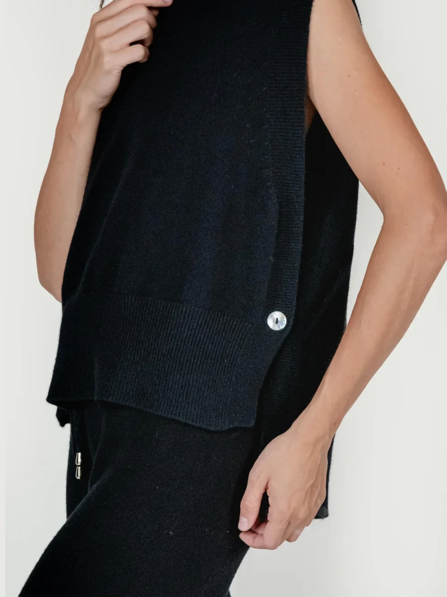 GILET APERTO NERO - immagine 6