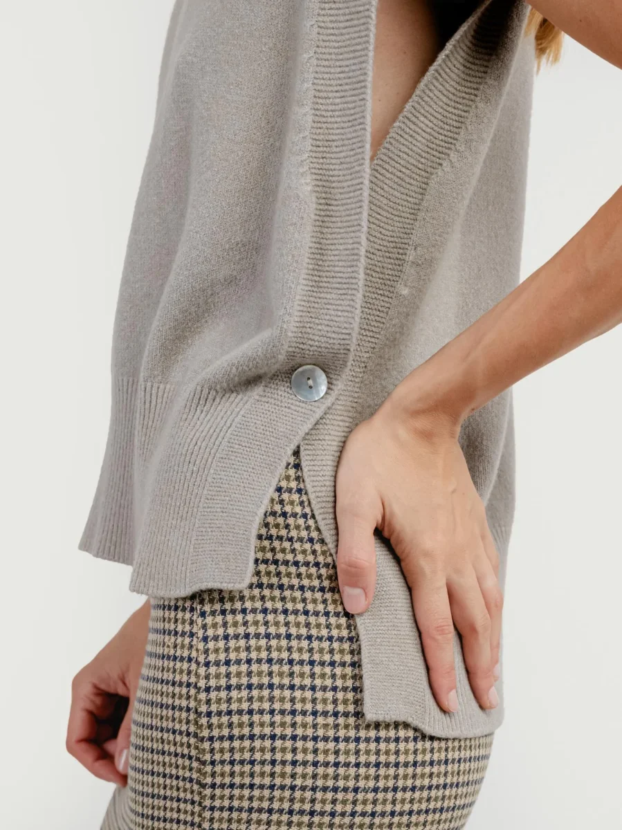 GILET APERTO TORTORA - immagine 5