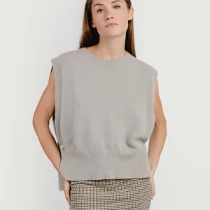 GILET APERTO TORTORA