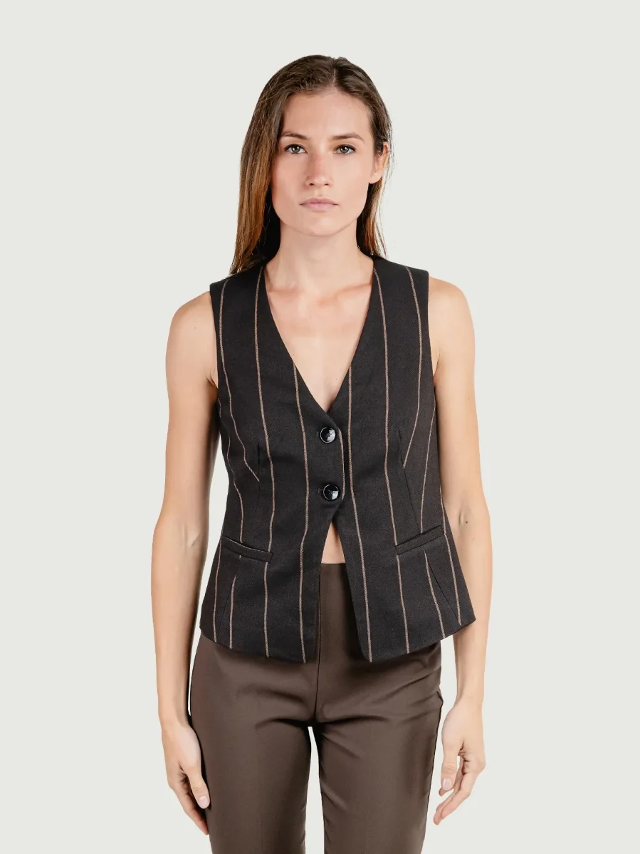 GILET GESSATO TESTA MORO