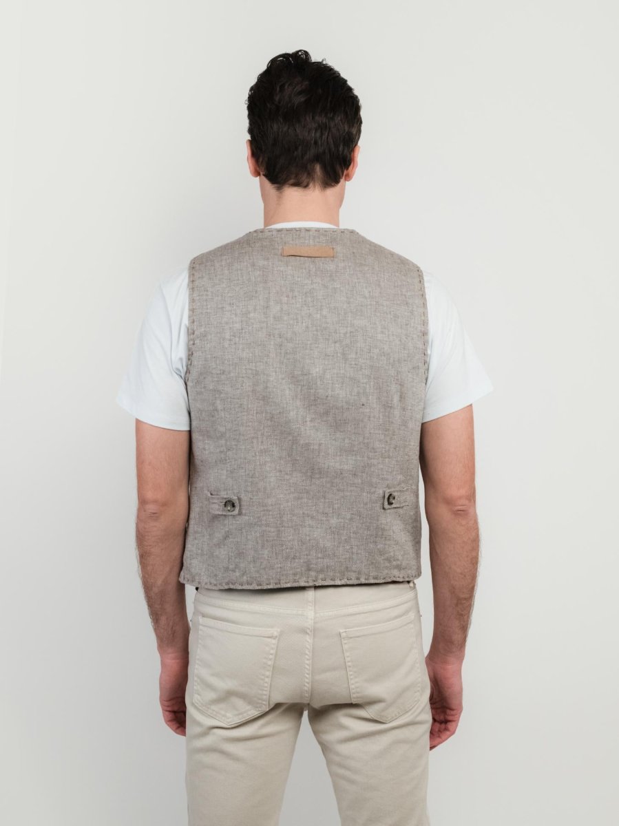 GILET IN PELLE SCAMOSCIATA REVERSIBILE KEATON - immagine 5