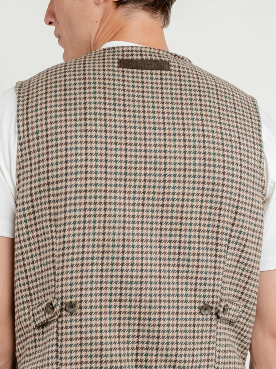 GILET LORRY IN PELLE SCAMOSCIATA DARK BROWN - immagine 5