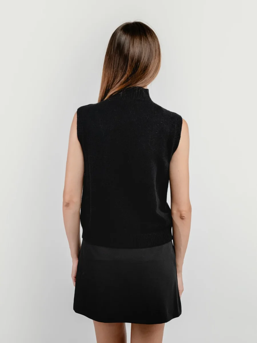 GILET LUPETTO NERO - immagine 4