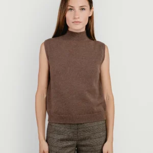 GILET LUPETTO TABACCO