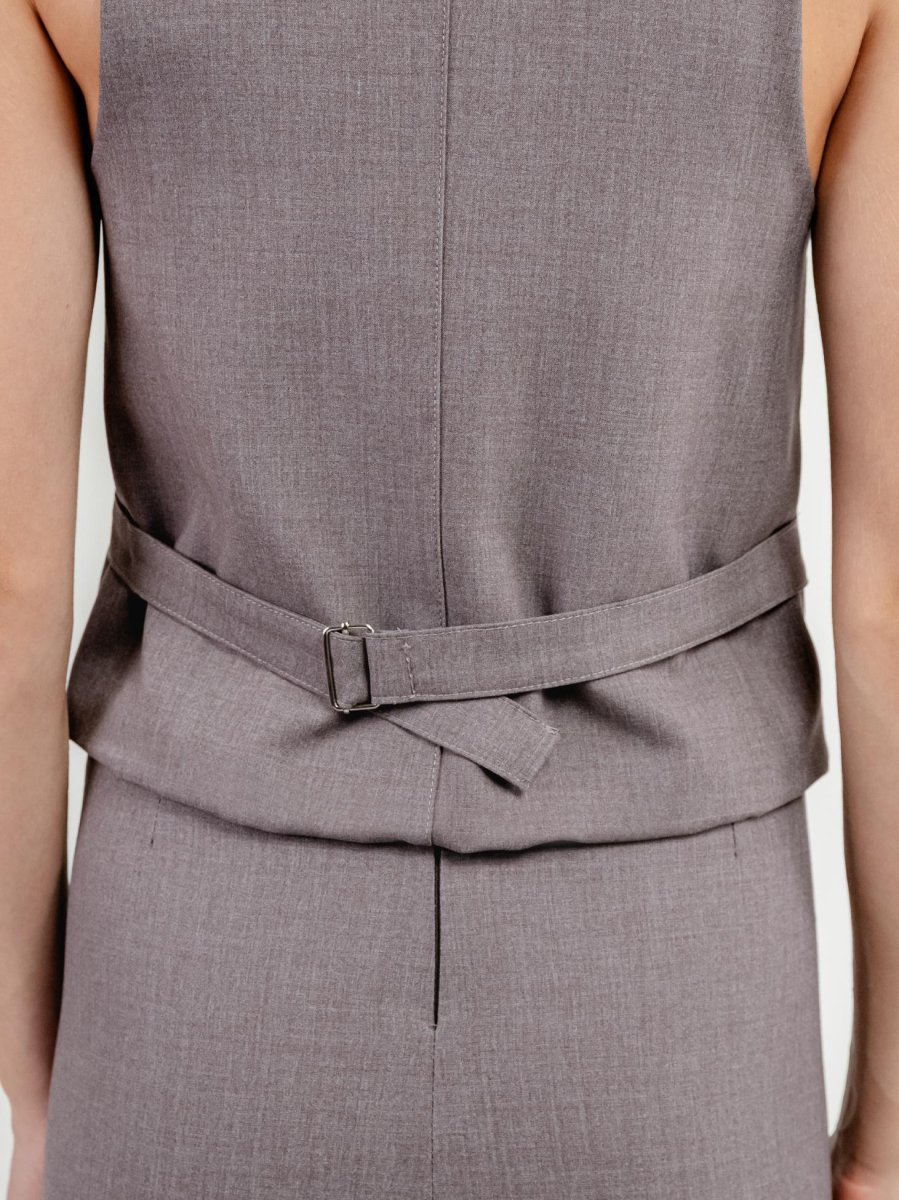 GILET MONOPETTO MOKA - immagine 6