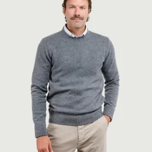 GIROCOLLO IN LANA GRIGIO ANTRACITE