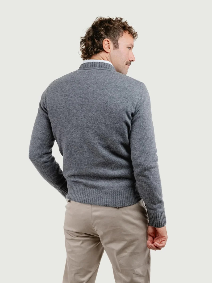 GIROCOLLO IN LANA GRIGIO ANTRACITE - immagine 4