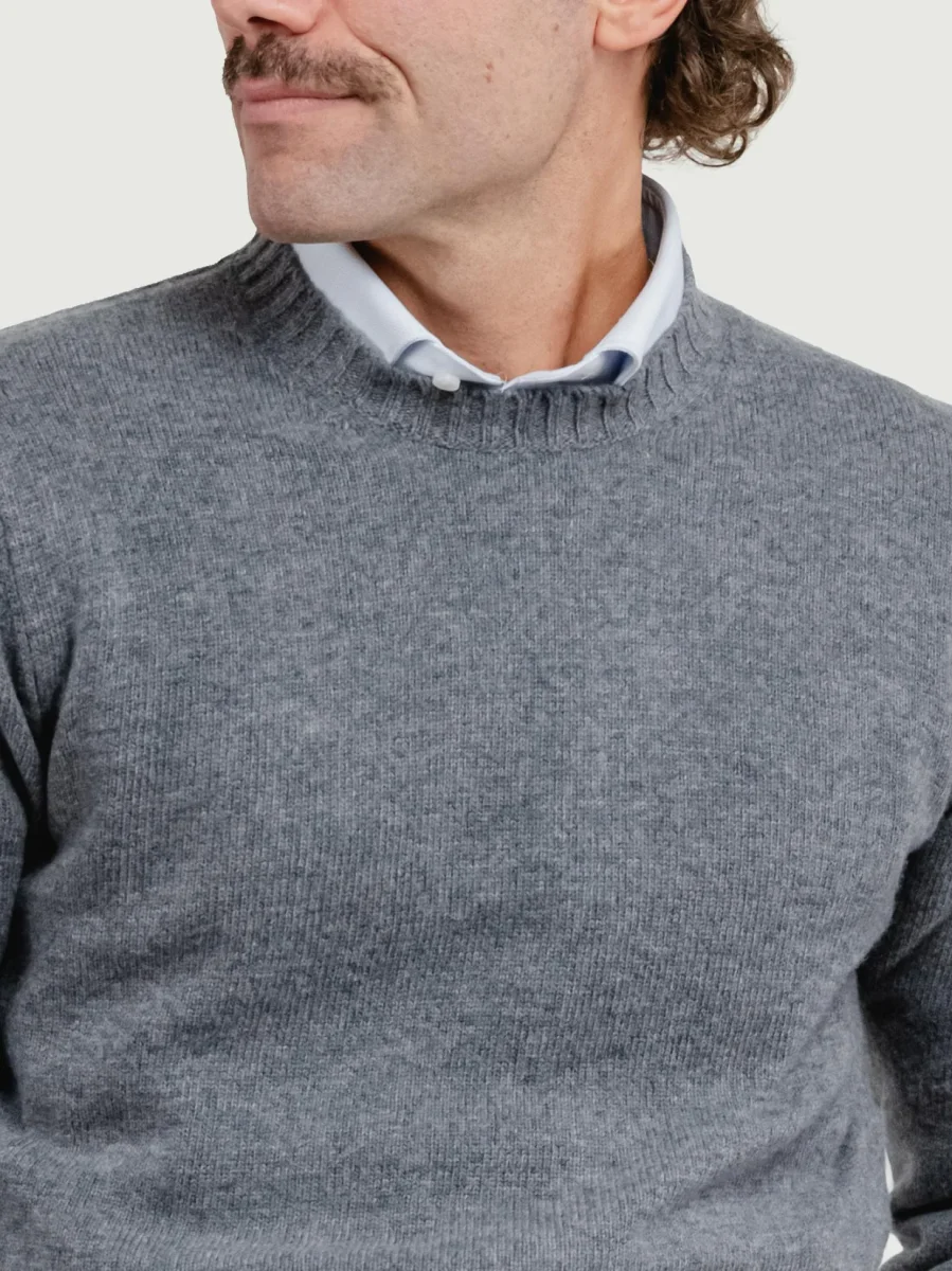 GIROCOLLO IN LANA GRIGIO ANTRACITE - immagine 5