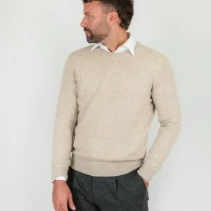 GIROCOLLO LANA E CASHMERE BEIGE