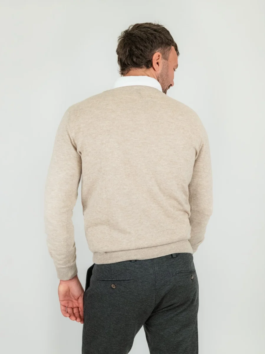 GIROCOLLO LANA E CASHMERE BEIGE - immagine 4