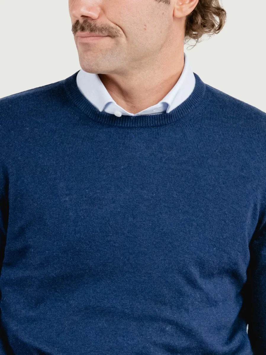 GIROCOLLO MISTO CASHMERE BLU - immagine 5