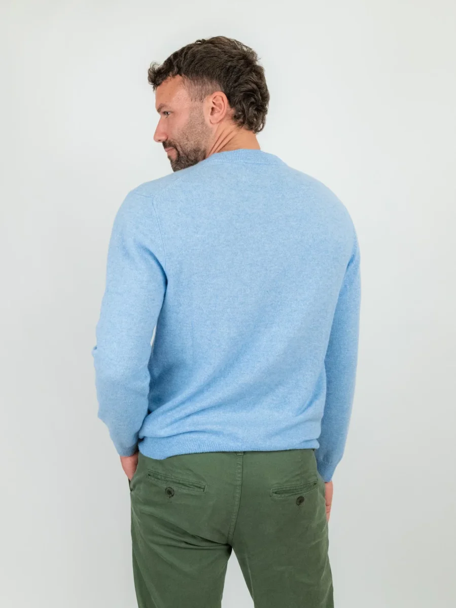 GIROCOLLO TRADER IN CASHMERE AZZURRO - immagine 4