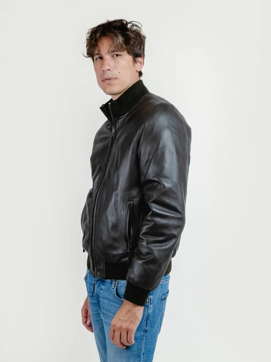 GIUBBOTTO DEREK SEAMLESS IN PELLE REVERSIBILE IN NYLON - immagine 3