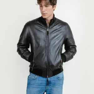 GIUBBOTTO DEREK SEAMLESS IN PELLE REVERSIBILE IN NYLON