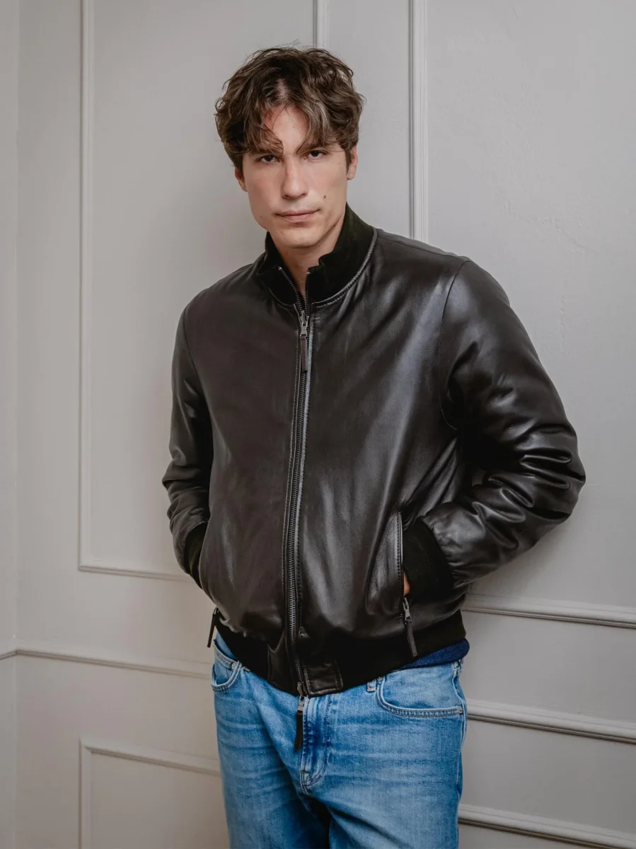 GIUBBOTTO DEREK SEAMLESS IN PELLE REVERSIBILE IN NYLON - immagine 9