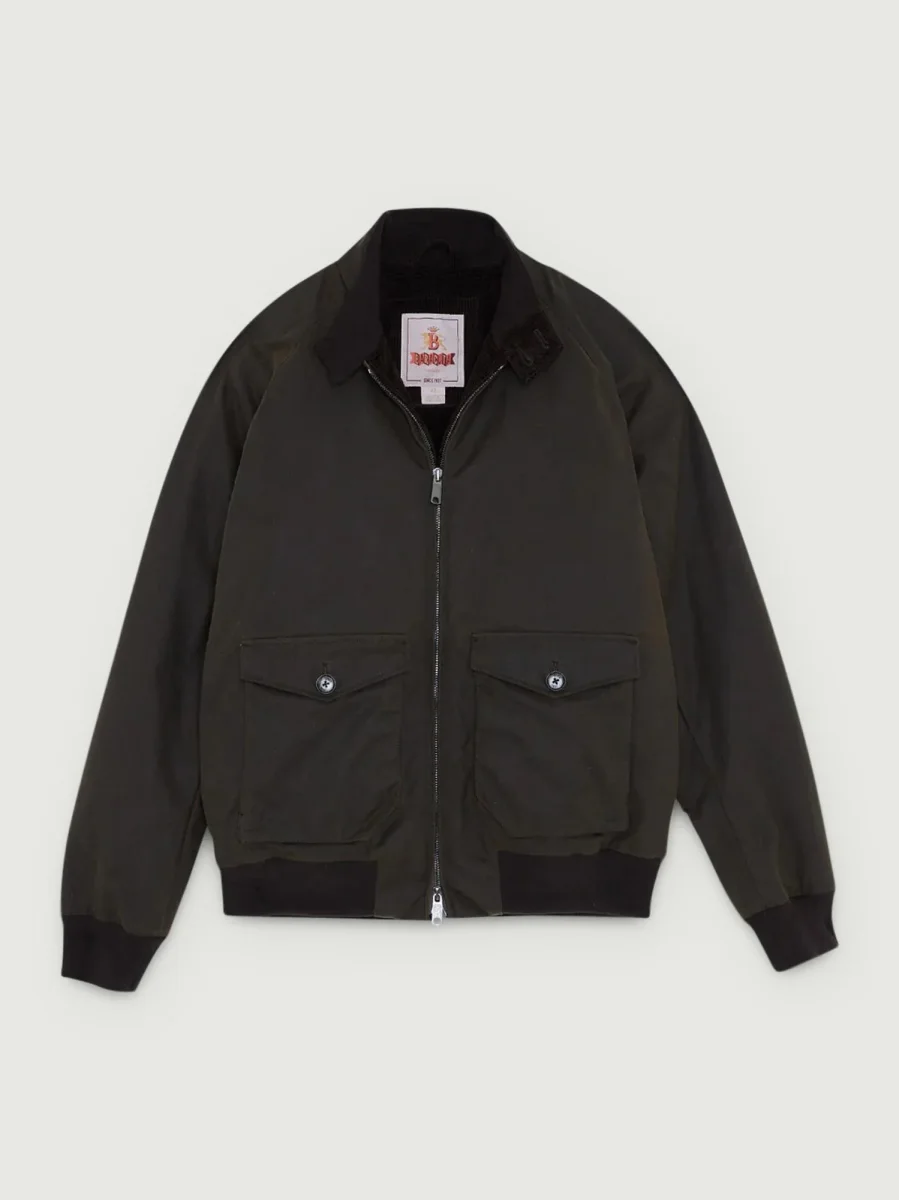 GIUBBOTTO G9 IMBOTTITO IN COTONE CERATO DEEP MOSS