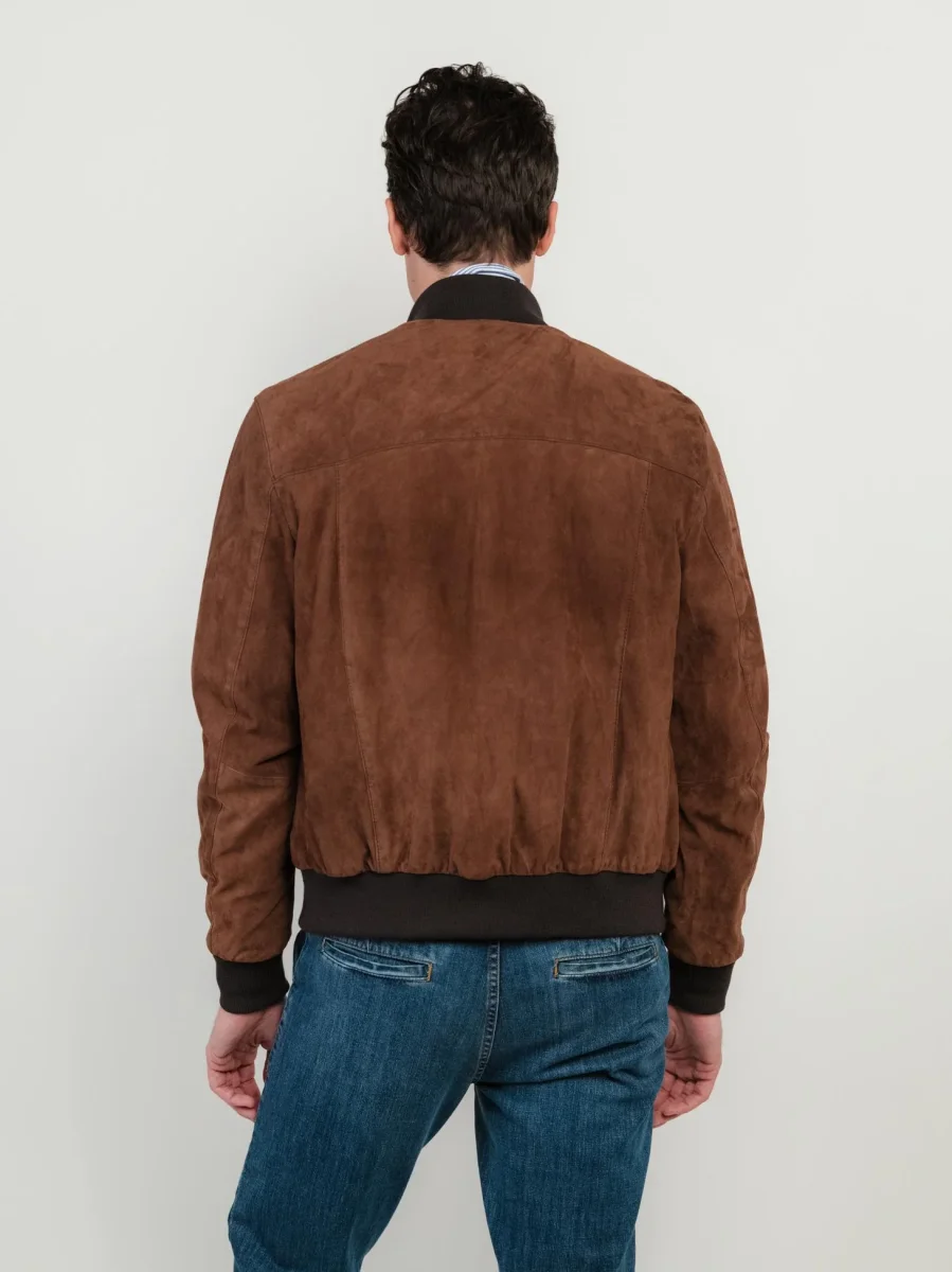 GIUBBOTTO IN CAMOSCIO MARRONE - immagine 4