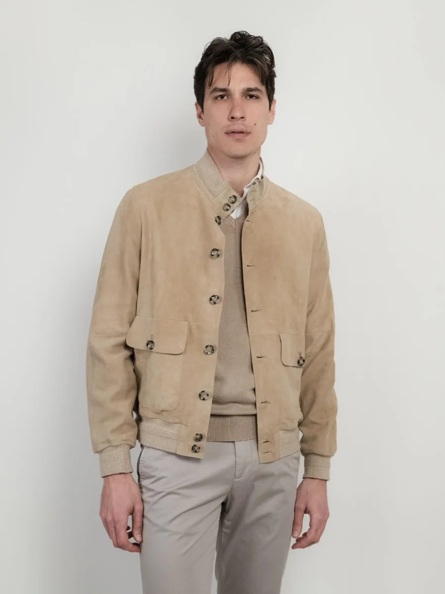 GIUBOTTO IN CAMOSCIO CREMA RIVERSIDE - immagine 4