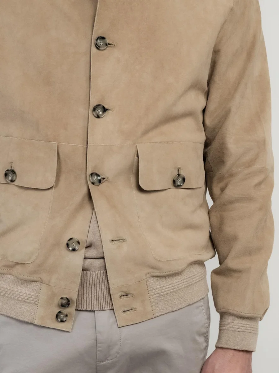 GIUBOTTO IN CAMOSCIO CREMA RIVERSIDE - immagine 6