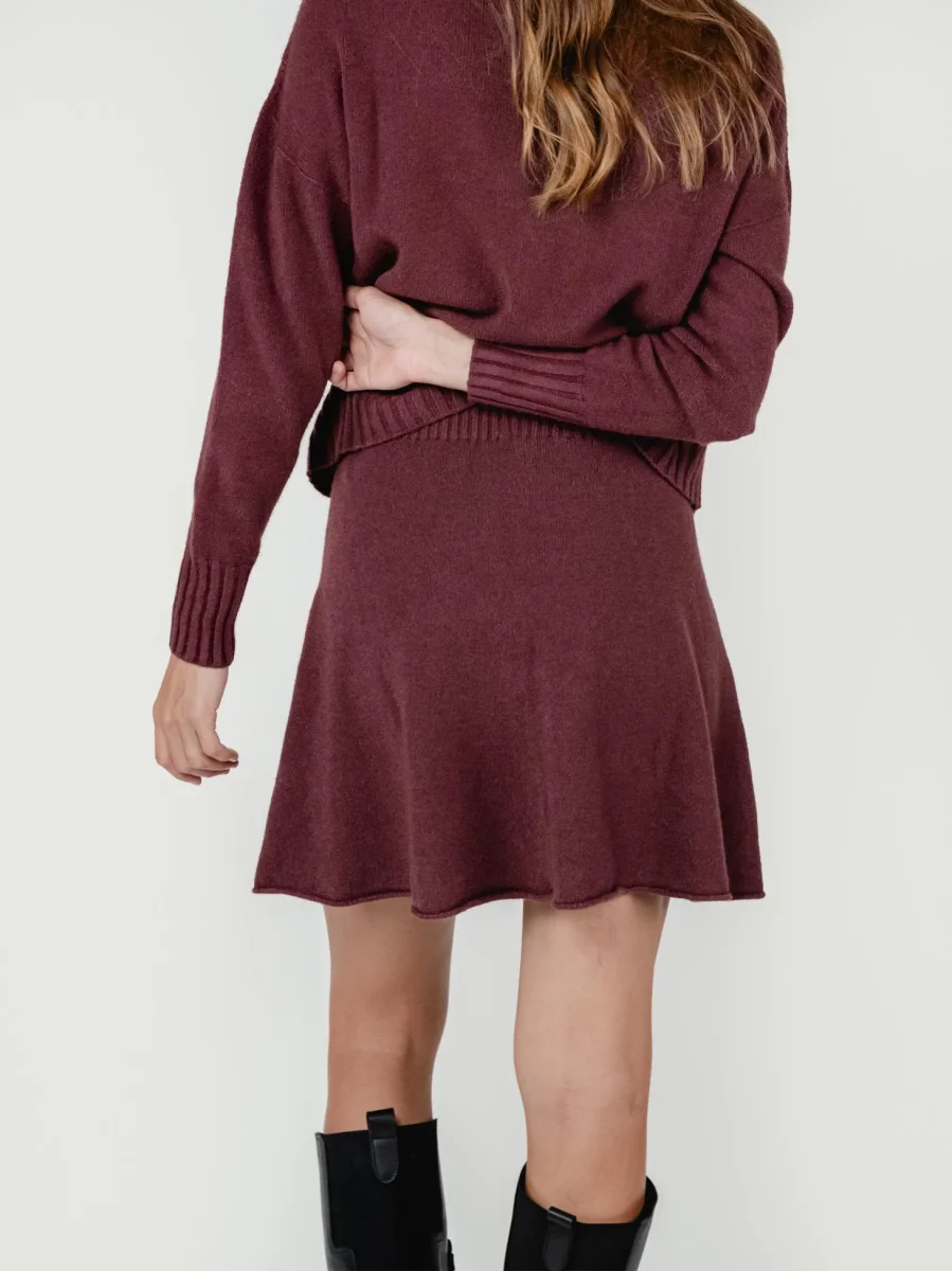 GONNA IN MAGLIA BORDEAUX - immagine 5