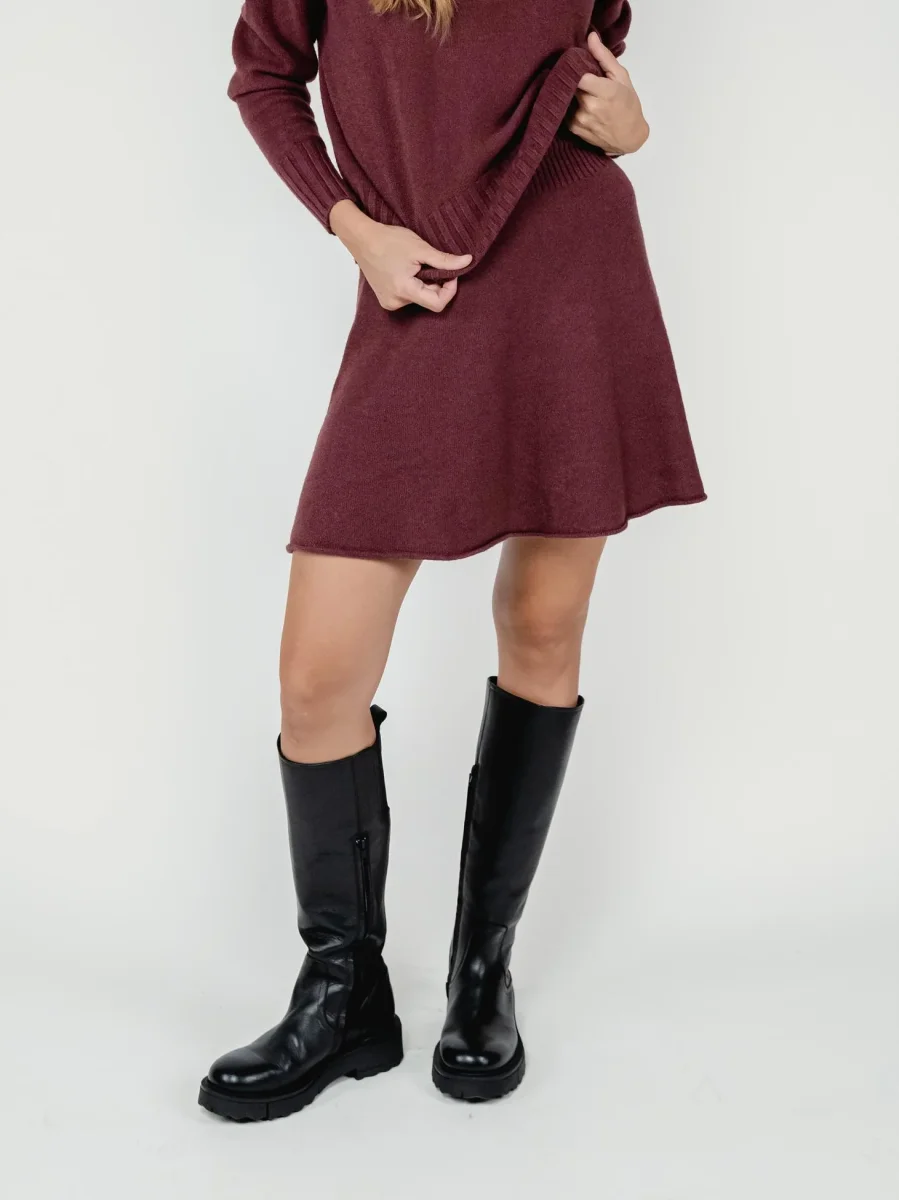 GONNA IN MAGLIA BORDEAUX - immagine 3