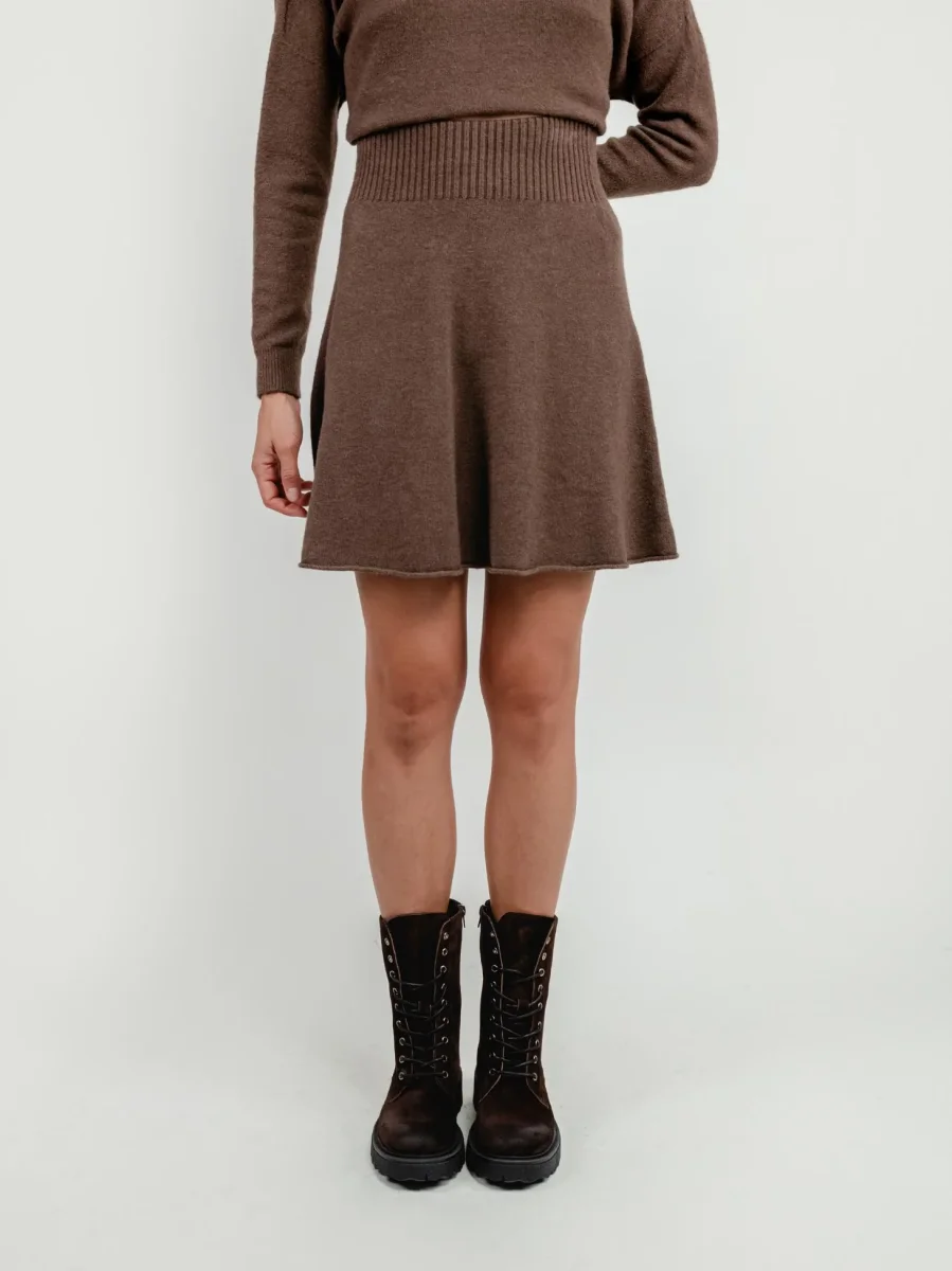 GONNA IN MAGLIA TABACCO - immagine 3