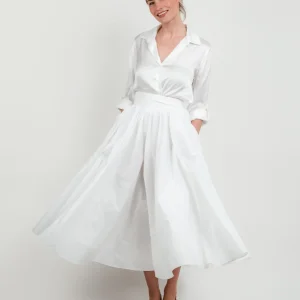 GONNA LUNGA BIANCA CON BALZE