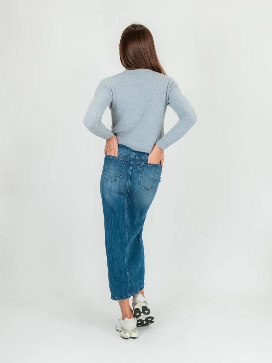 GONNA LUNGA IN DENIM MEDIO - immagine 4