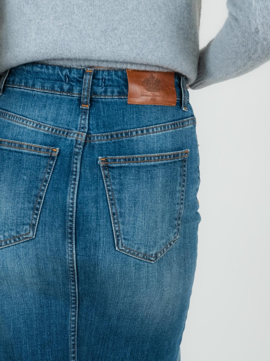 GONNA LUNGA IN DENIM MEDIO - immagine 6