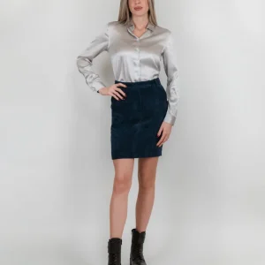 GONNA VELLUTO BLU A COSTE