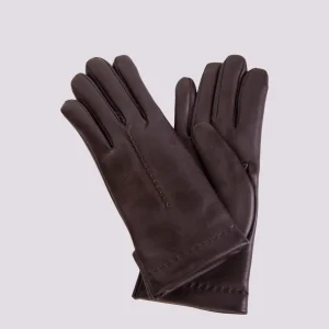 GUANTI IN PELLE COLOR TESTA DI MORO