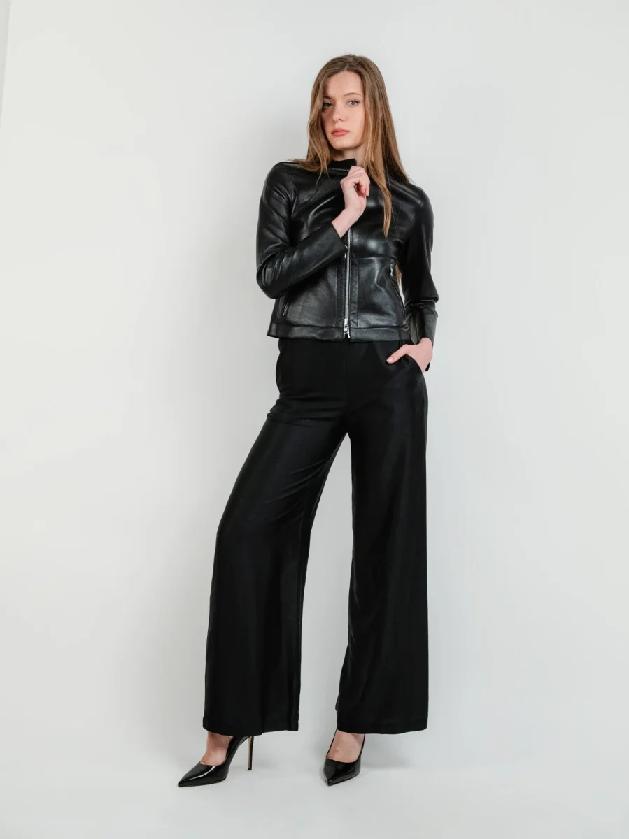 Giacca Napa in pelle nera - immagine 6