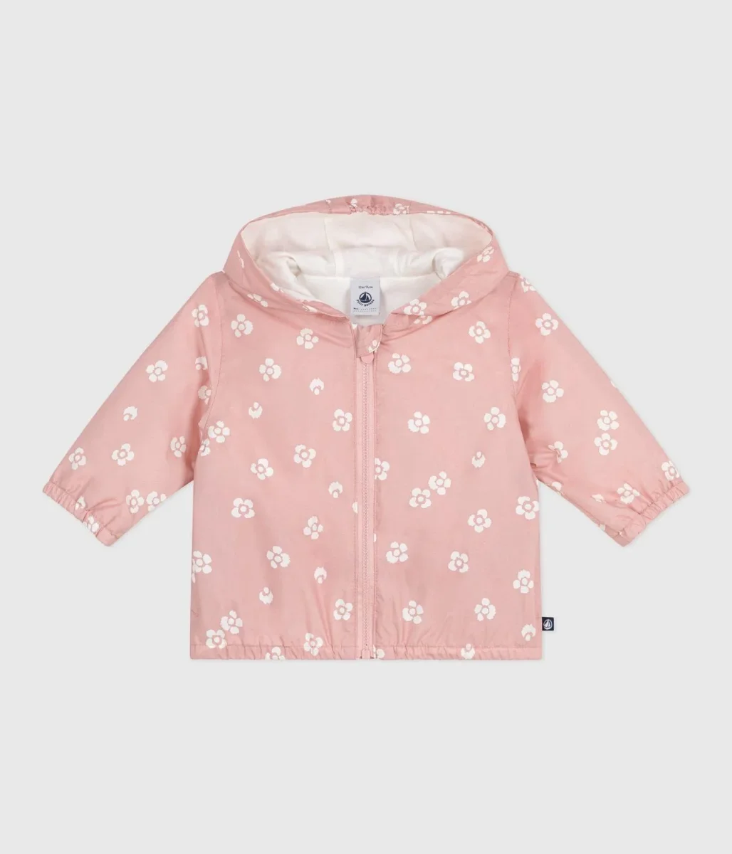 Giacca a vento con stampa floreale bebè