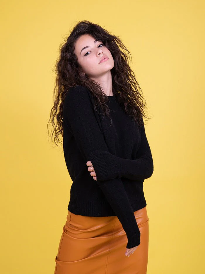 Girocollo in maglia nero