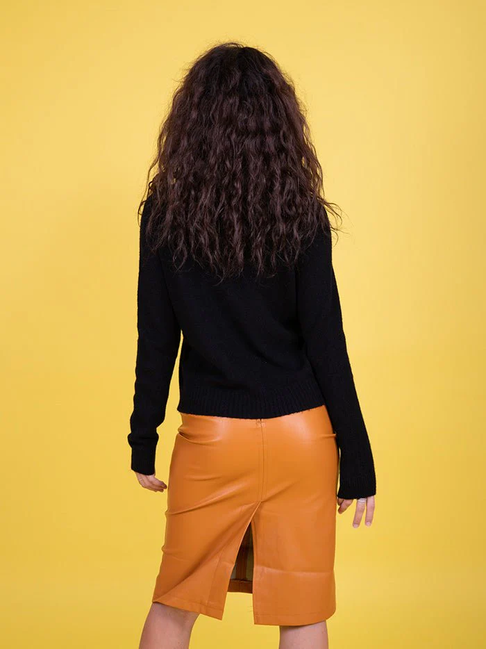 Girocollo in maglia nero - immagine 4