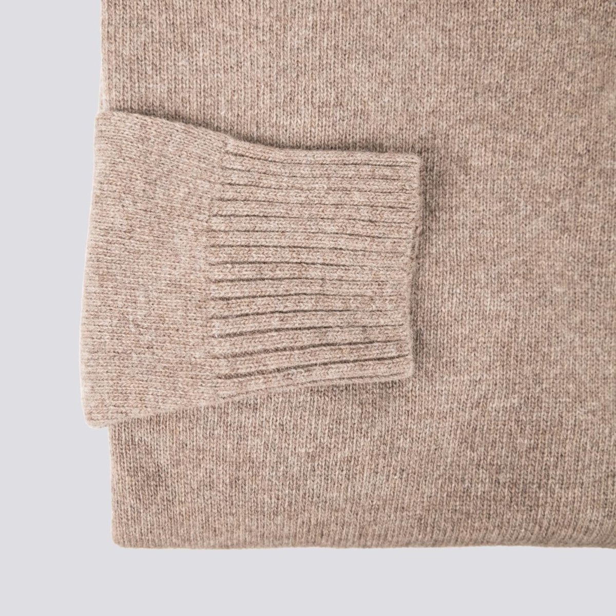 Girocollo in misto lana tortora - immagine 4