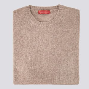 Girocollo in misto lana tortora