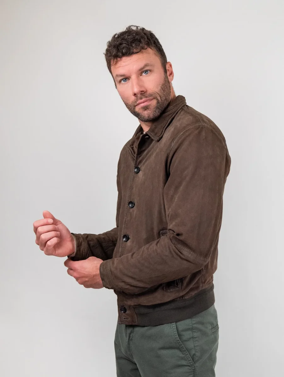 Giubbotto in camoscio jungle"Rick" - immagine 8