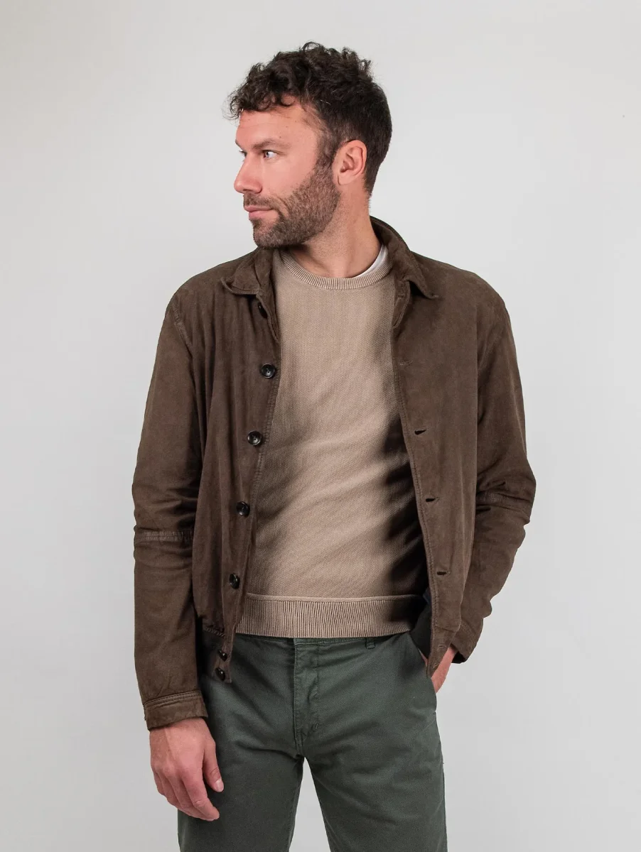 Giubbotto in camoscio jungle"Rick" - immagine 7