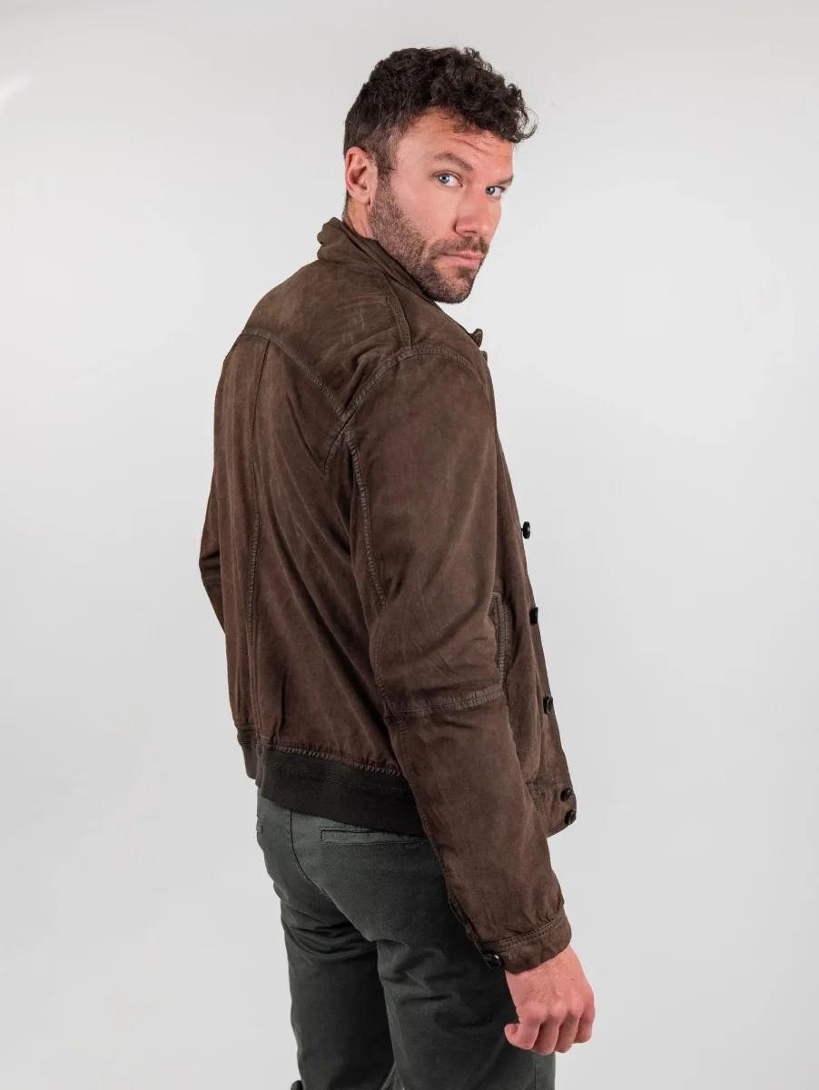 Giubbotto in camoscio jungle"Rick" - immagine 9