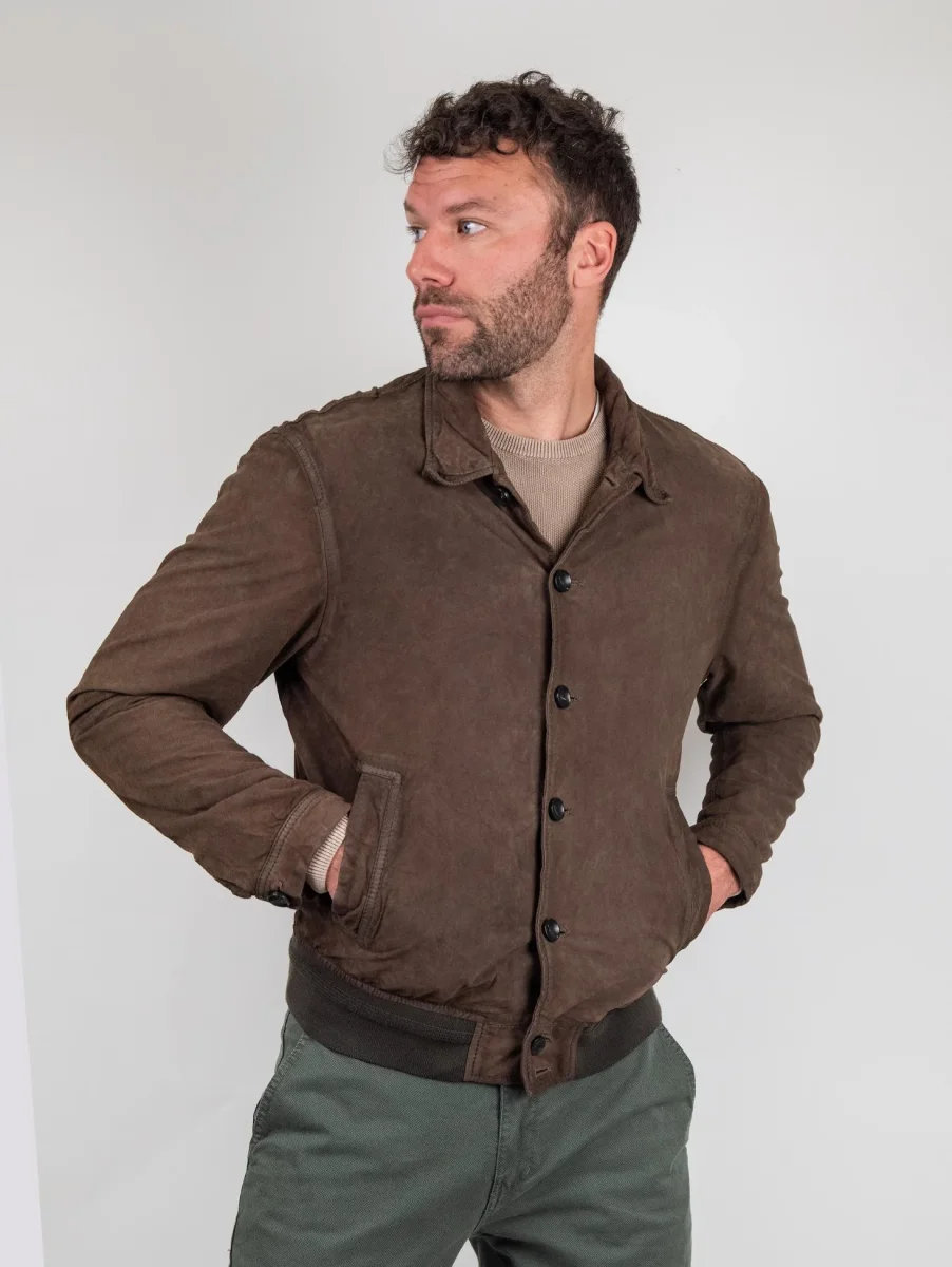 Giubbotto in camoscio jungle"Rick"