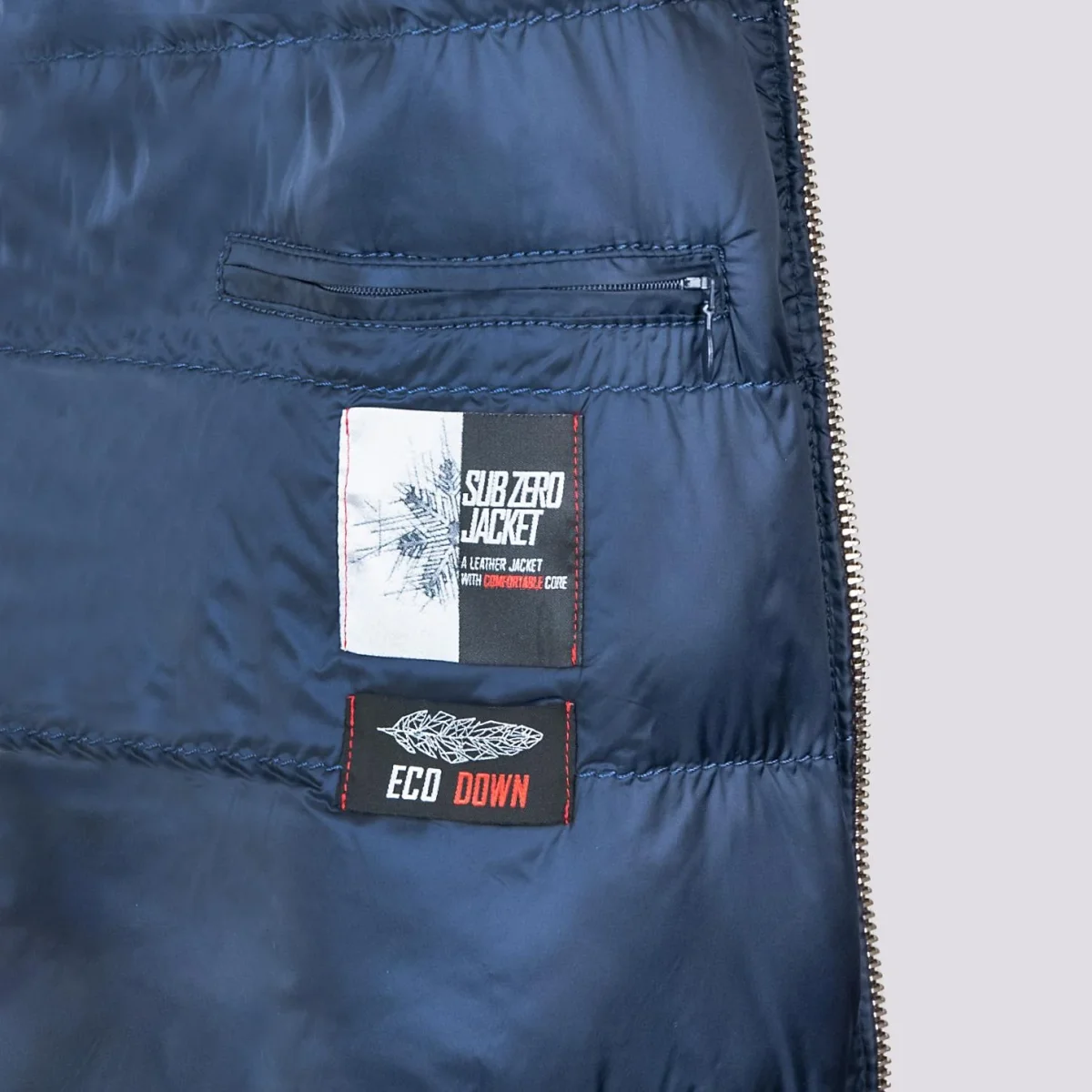 Giubbotto in pelle marrone con imbottitura RU44 - immagine 7