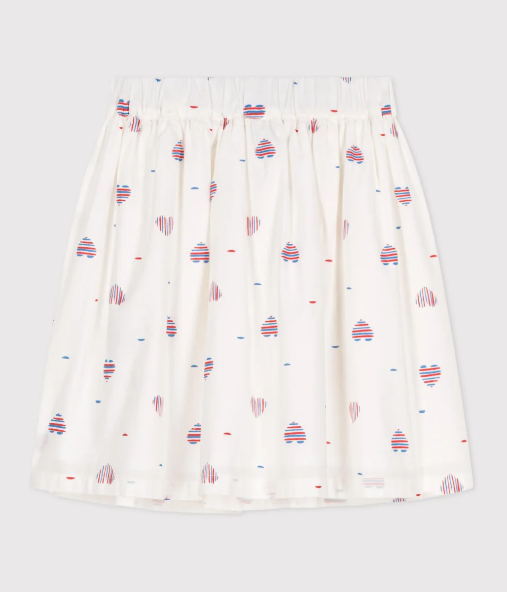 Gonna in cotone a cuori bambina - immagine 4