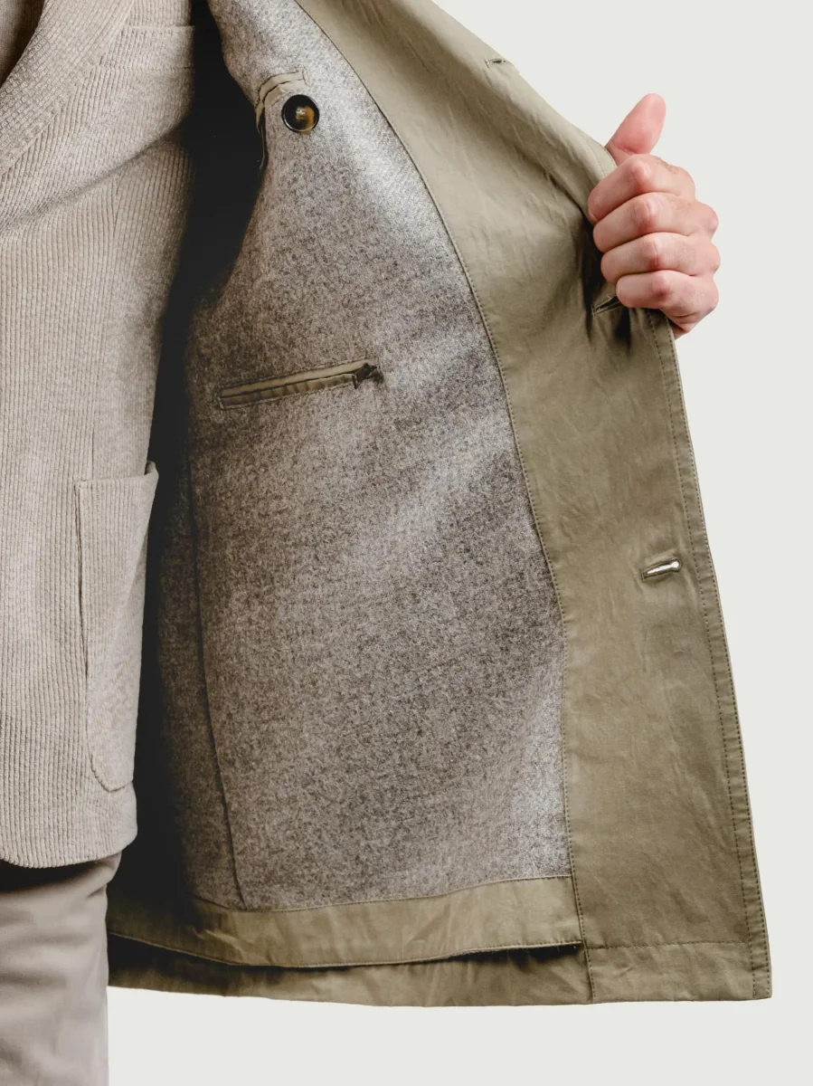 IMPERMEABILE TERENCE BEIGE CON INTERNO IN LANA - immagine 9