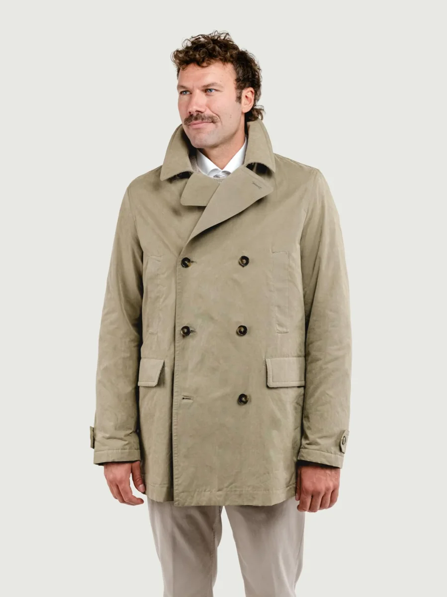 IMPERMEABILE TERENCE BEIGE CON INTERNO IN LANA