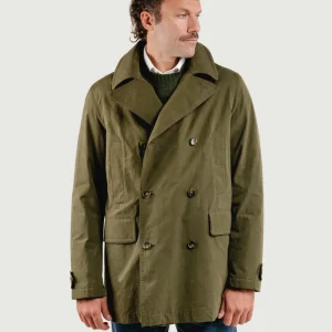 IMPERMEABILE TERENCE VERDE CON INTERNO IN LANA