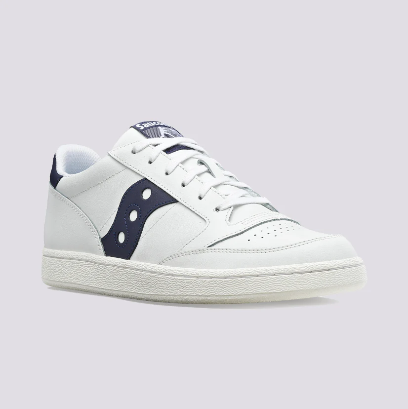 JAZZ COURT IN PELLE BIANCO E BLU - immagine 3